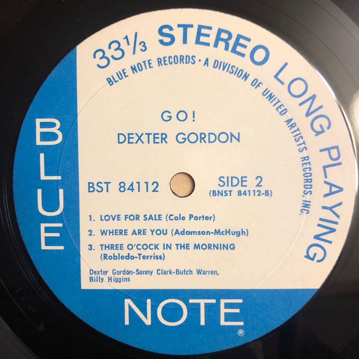 LP 両面VAN GELDER刻印 DEXTER GORDON/GO[US盤:青白UAラベル:BLUE NOTE BST84112:CS付き:SONNY CLARK(p)BILLY HIGGINS(dr)BUTCH WARREN(b)]の画像5