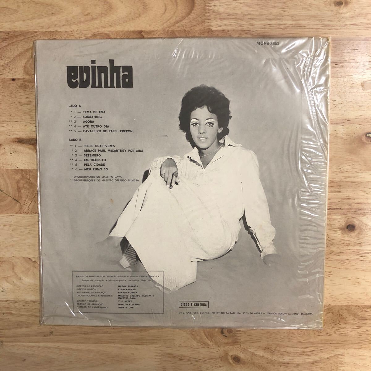 LP MILTON MIRANDAプロデュース メロウ・ブラジリアン名曲Agora収録!! EVINHA/S.T.[BRAオリジナル:初年度'70年PRESS:ビニール・パック仕様]_画像2