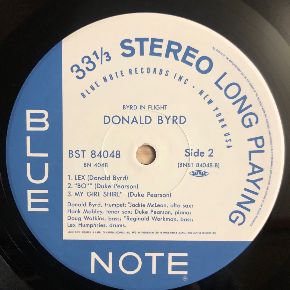 LP 美品 最後の復刻シリーズ DONALD BYRD ドナルド・バード/BYRD IN FLIGHT[帯:解説付:BLUE NOTE 84048:JACKIE McLEAN(as)DUKE PEARSON(p)]_画像5