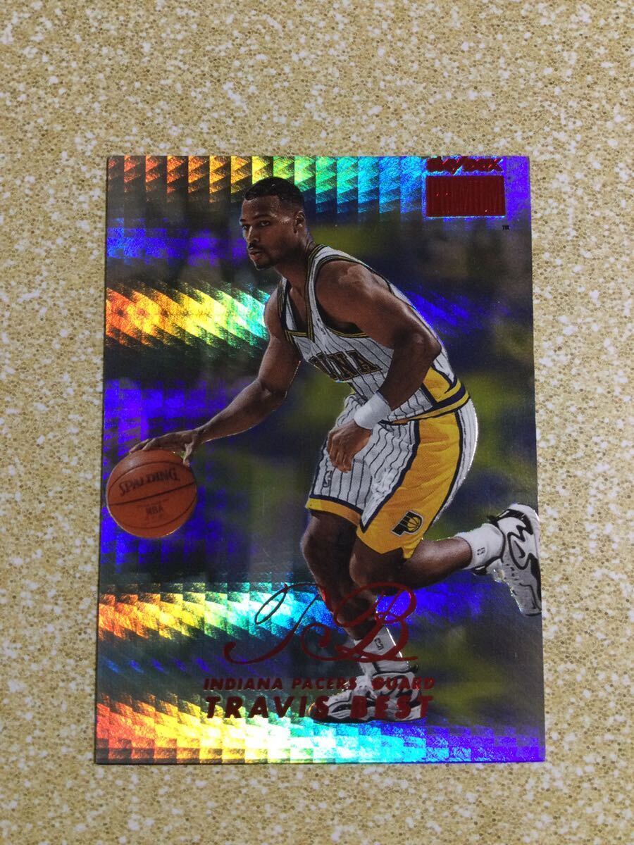 1998 -99 skybox premium star rubies /50 Travis Best card Indiana pacers の画像1