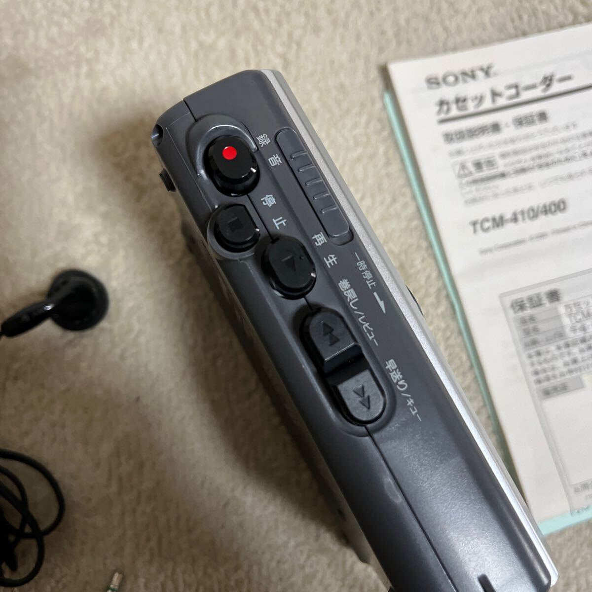 SONY ソニー カセットレコーダー TCM-400 動作品_画像3