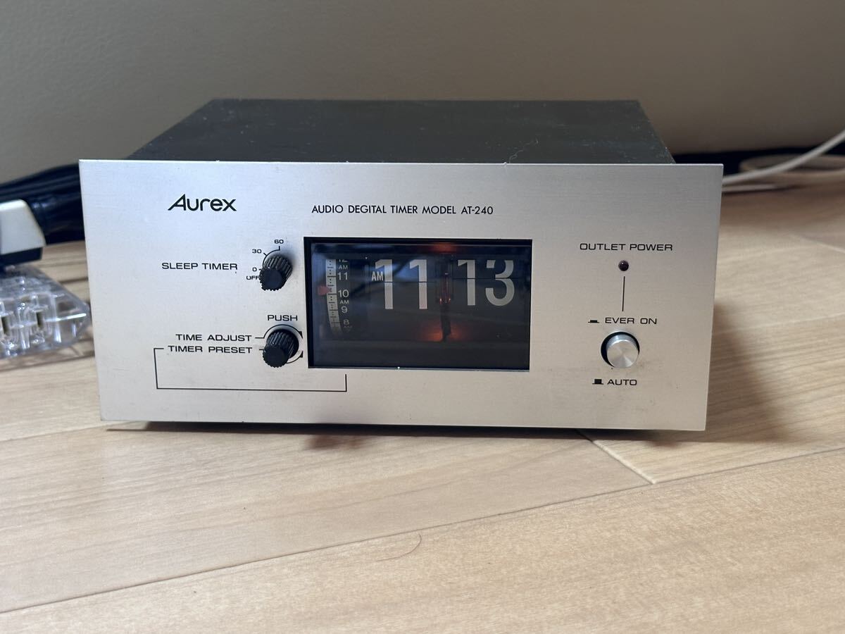 【Aurex 】AT-240パタパタ時計 オーディオタイマー 通電確認済み_画像1