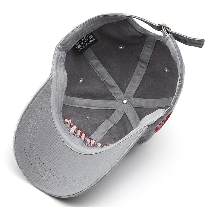 1円～ キャップ (F458) メンズ 夏用 野球帽 コットン 軽量 通気性 サイズ調節可能 紫外線対策 シンプル おしゃれ スポーツ用 アウトドの画像5
