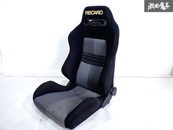 ★BLIMP正規品★ RECARO レカロ SR-3 汎用 セミバケット セミバケ シート 黒 ブラック×グレー 底止め 1脚 即納 棚M-1_画像1