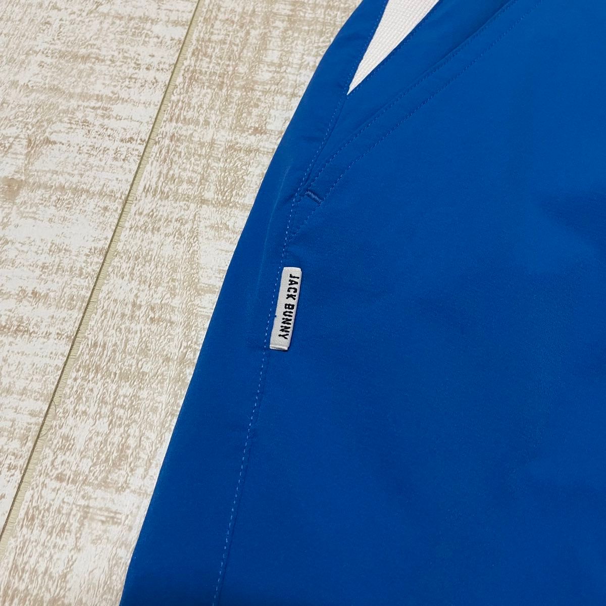 新品 ジャックバニー  ロングパンツ 膝ロゴ ブルー XLサイズ（6）