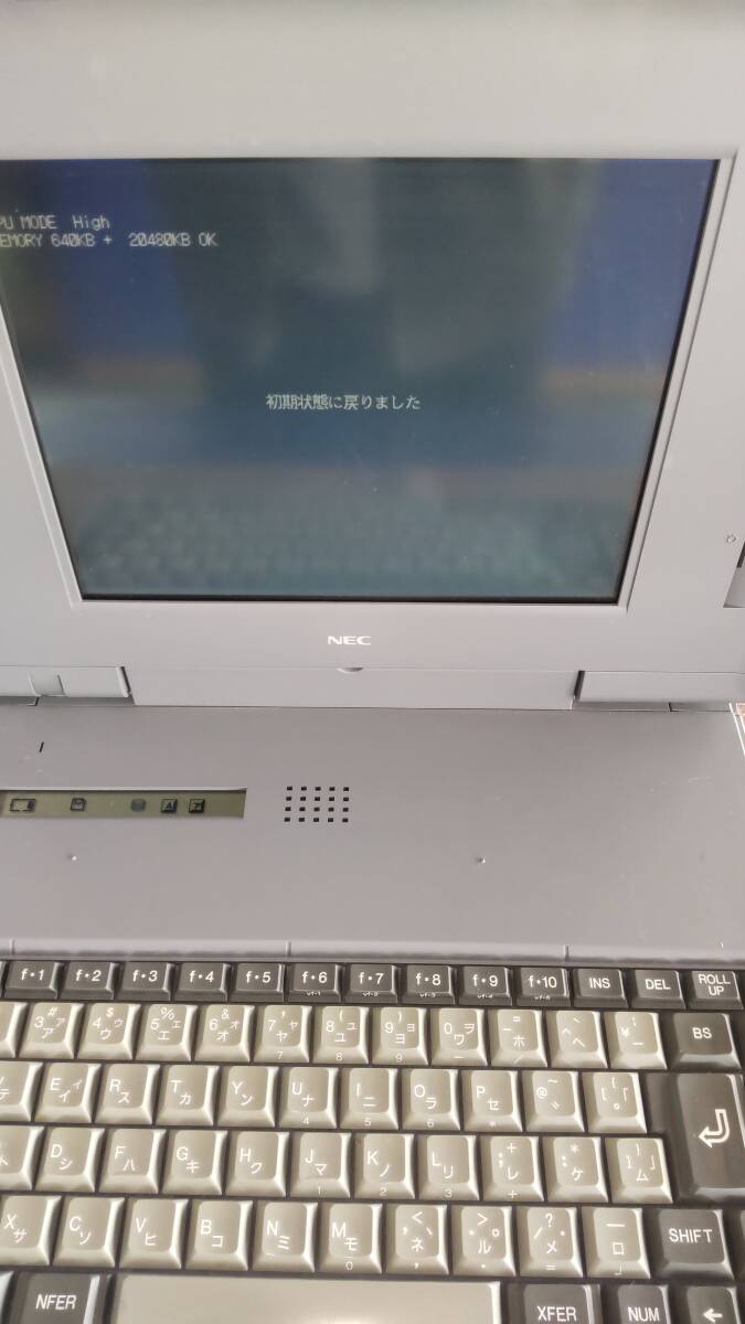  NEC PC-9821Np/340W 98ノートPC MADE IN JAPAN 初期状態に戻りましたの画像1