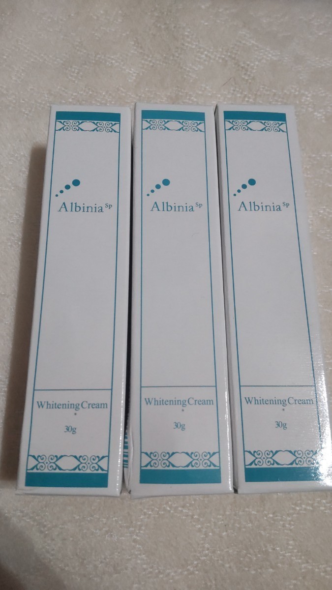 新品 3点 セット Albinia Whitening Cream 30ｇ 薬用 アルバニア ホワイトニング クリーム トラネキサム酸 グリチルリチン酸ステリアル 含_画像1