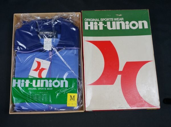 未使用 Hit Union ヒットユニオン ジャージ上 Mサイズ ビンテージ トレーニングシャツ タフマック NO.FLC-TO 53 ライラックXマリンブルーの画像1