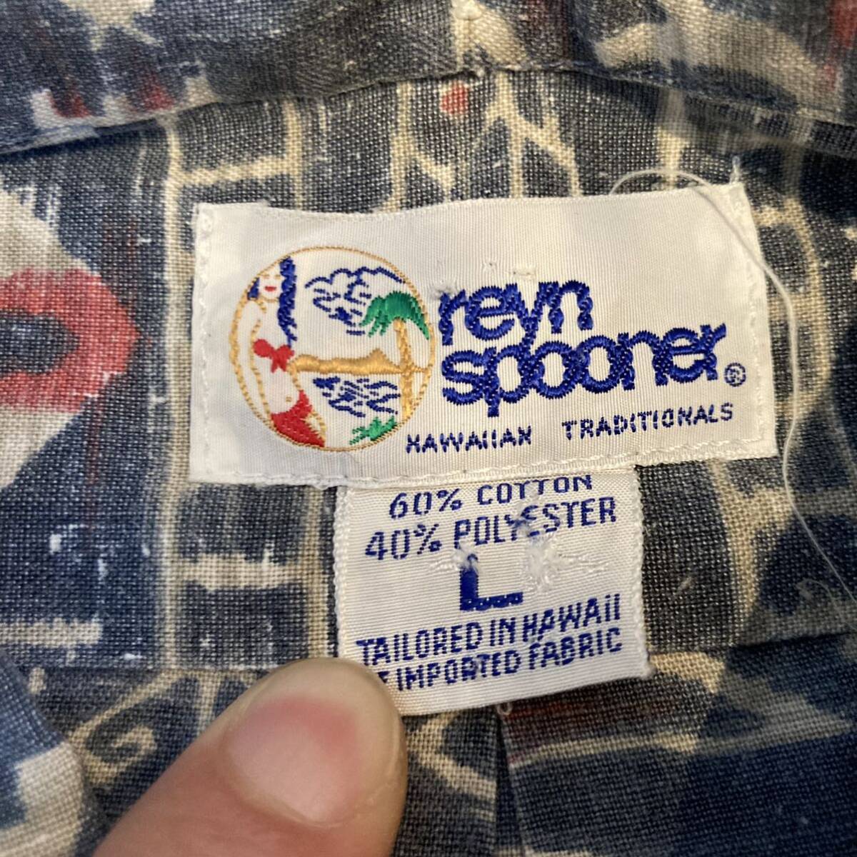 reyn spooner 半袖シャツ 中古 サイズL レインスプーナー 90s アロハシャツ vintage_画像3