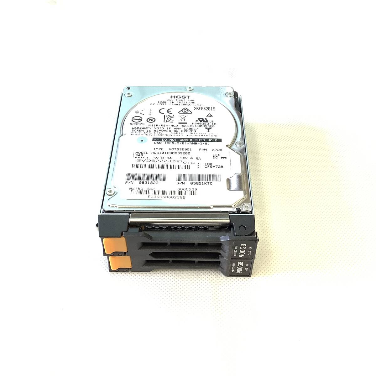 S6041561 HGST 900GB SAS 10K 2.5インチ NECマウンタ HDD 2点【中古動作品】_見本