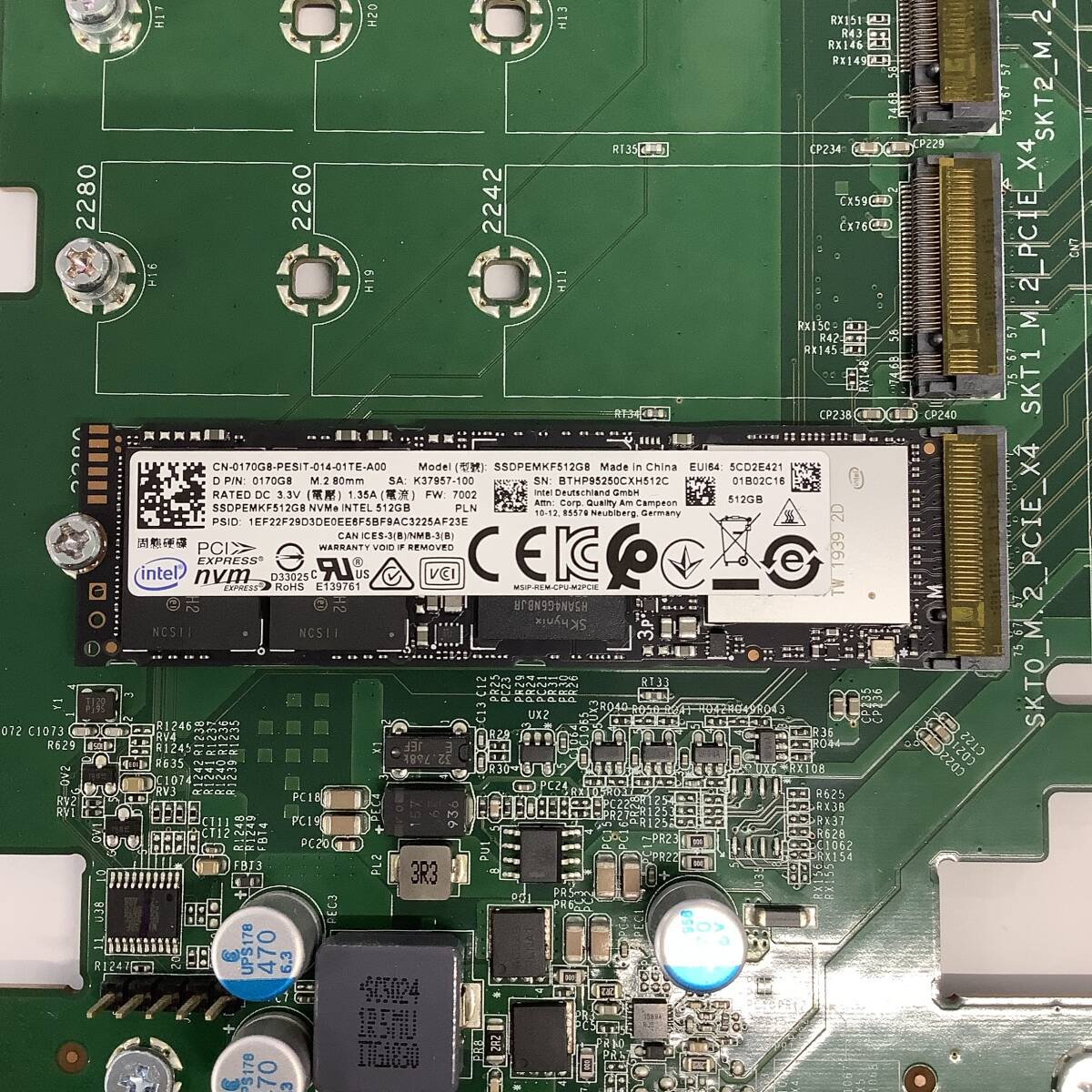 S6042260 Dell DPWC400 M.2_PCIE_X4 Quad M.2 カード 1点(NVMe 512GB SSD付き)【中古動作品】の画像5