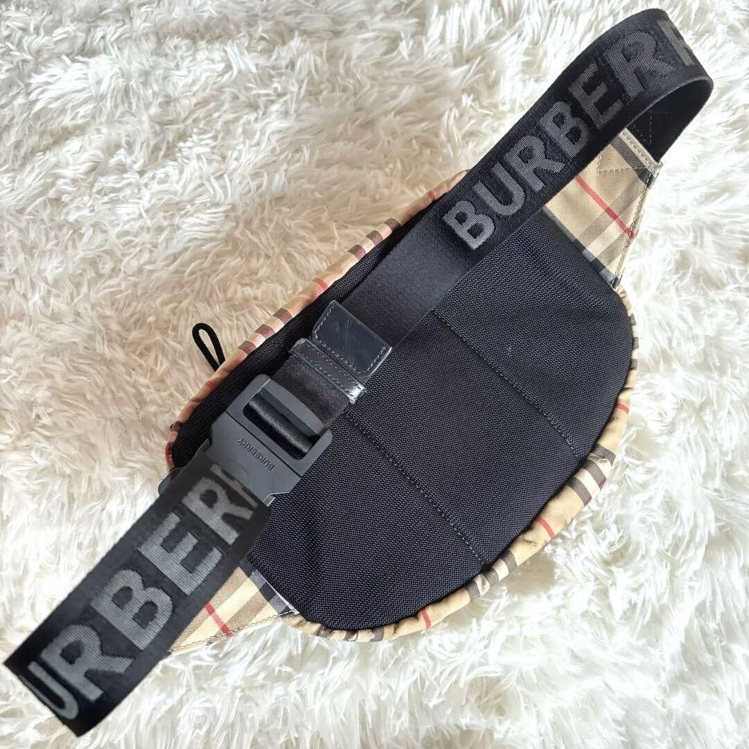 [ действующий * трудно найти ] Burberry Burberry поясная сумка сумка "body" noba проверка плечо Cross корпус бежевый мужской женский 