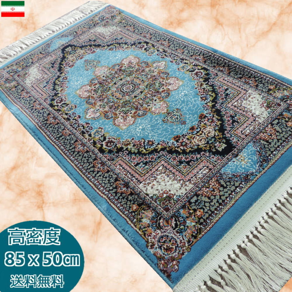 100万ノット/豪華な色柄ペルシャ柄絨毯 玄関マット カーペット ラグ 高密度 ウィルトン 織り ペルシャ絨毯の本場 イラン産 g17