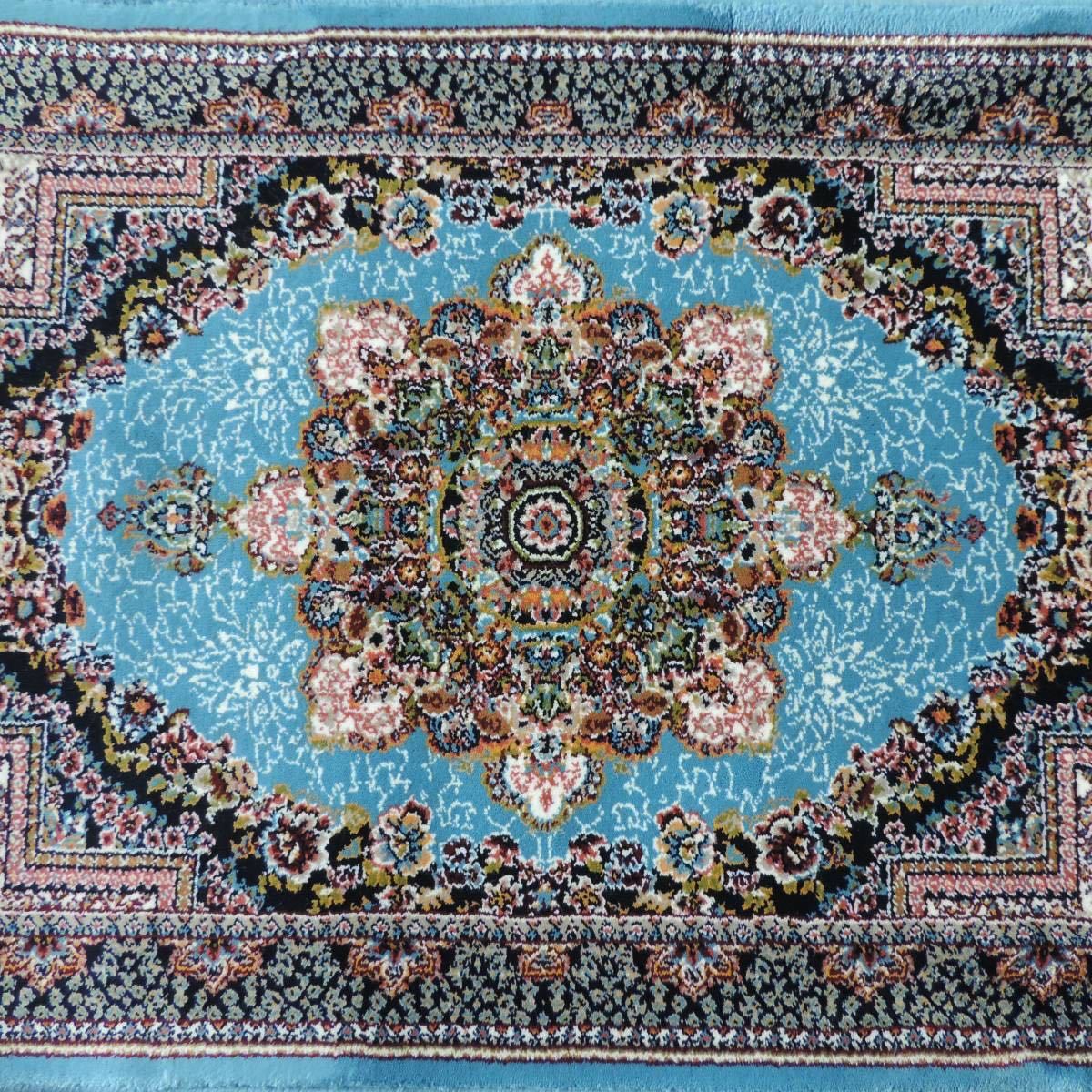 100万ノット/豪華な色柄ペルシャ柄絨毯 玄関マット カーペット ラグ 高密度 ウィルトン 織り ペルシャ絨毯の本場 イラン産 g17_画像4