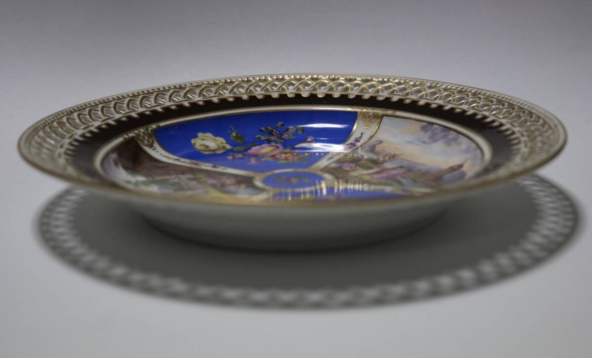 ベルリン王立磁器製陶所 飾り皿 プレート アンティーク品 /KPM ドイツ 西洋陶磁器 の画像7