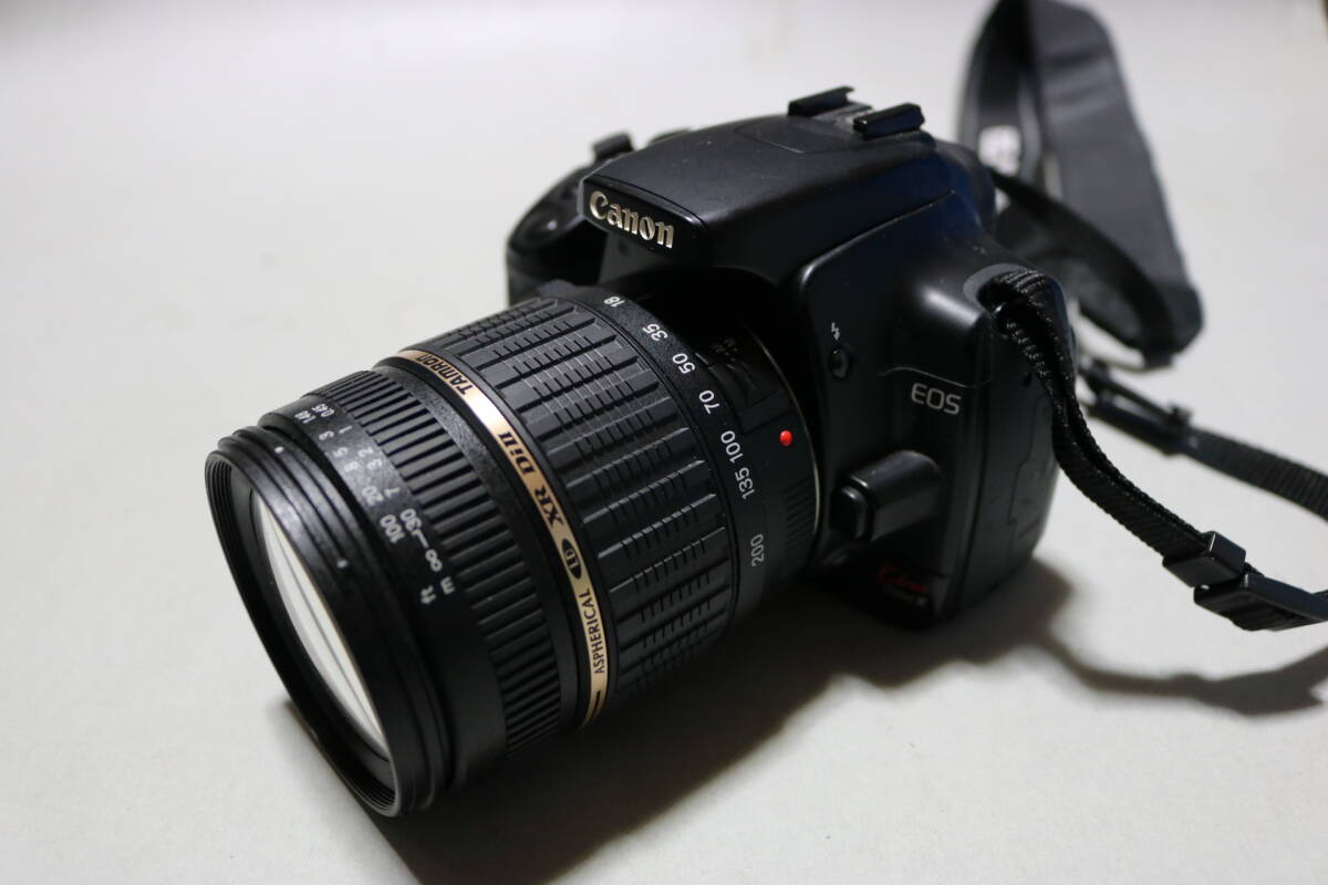 キャノン EOS digital X 本体 レンズ TAMRON AF 18-200mm F3.5-6.3(IF) MACRO φ62 A14 中古現状品_画像2
