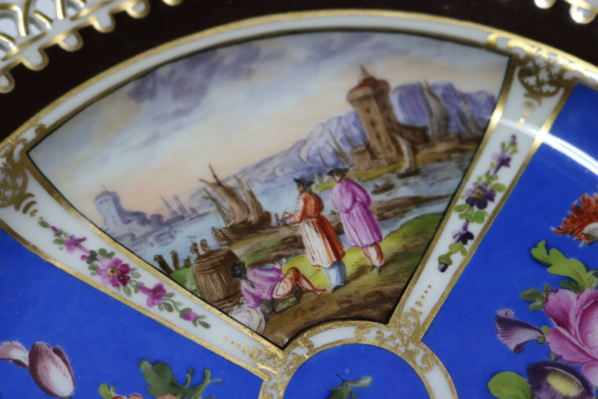 ベルリン王立磁器製陶所 飾り皿 プレート アンティーク品 /KPM ドイツ 西洋陶磁器 の画像4