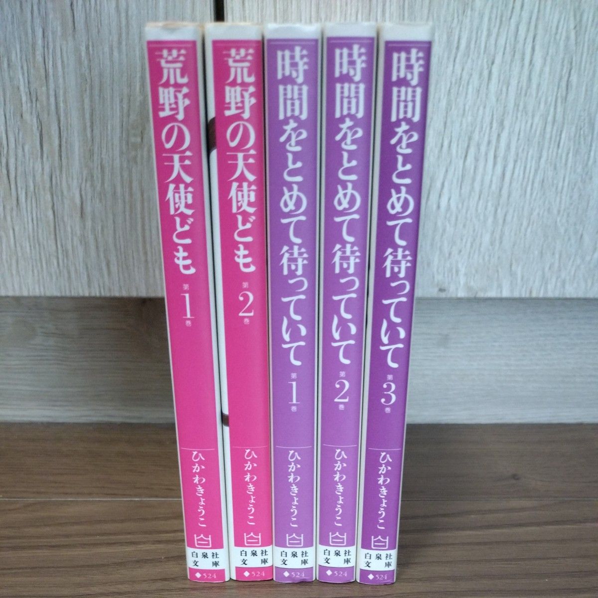 ひかわきょうこ　荒野の天使ども 全2巻　時間をとめて待っていて 全3巻　文庫版5冊セット