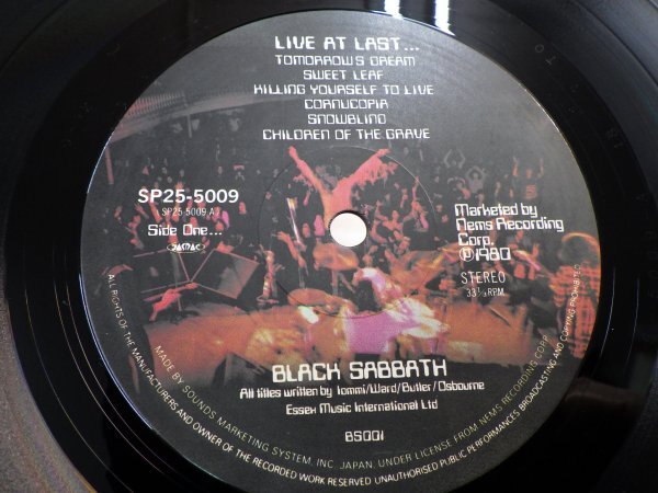 mK2l less scratch![ LP / SOUND MARKETING JP MAT: 1S/1S ]Black Sabbath( black * mackerel s)[LIVE at LAST]Ozzy Osbourne