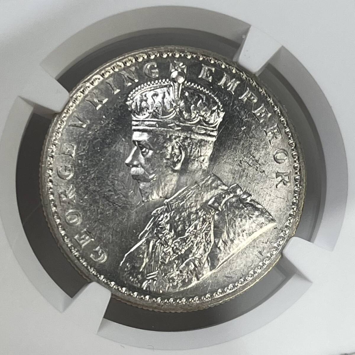 ◆1円〜 1919C MS63 英領インド 1ルピー 銀貨 NGC ジョージ5世 アンティークコイン 貨幣 硬貨 銀貨 金貨 世界 (管理C37)の画像6