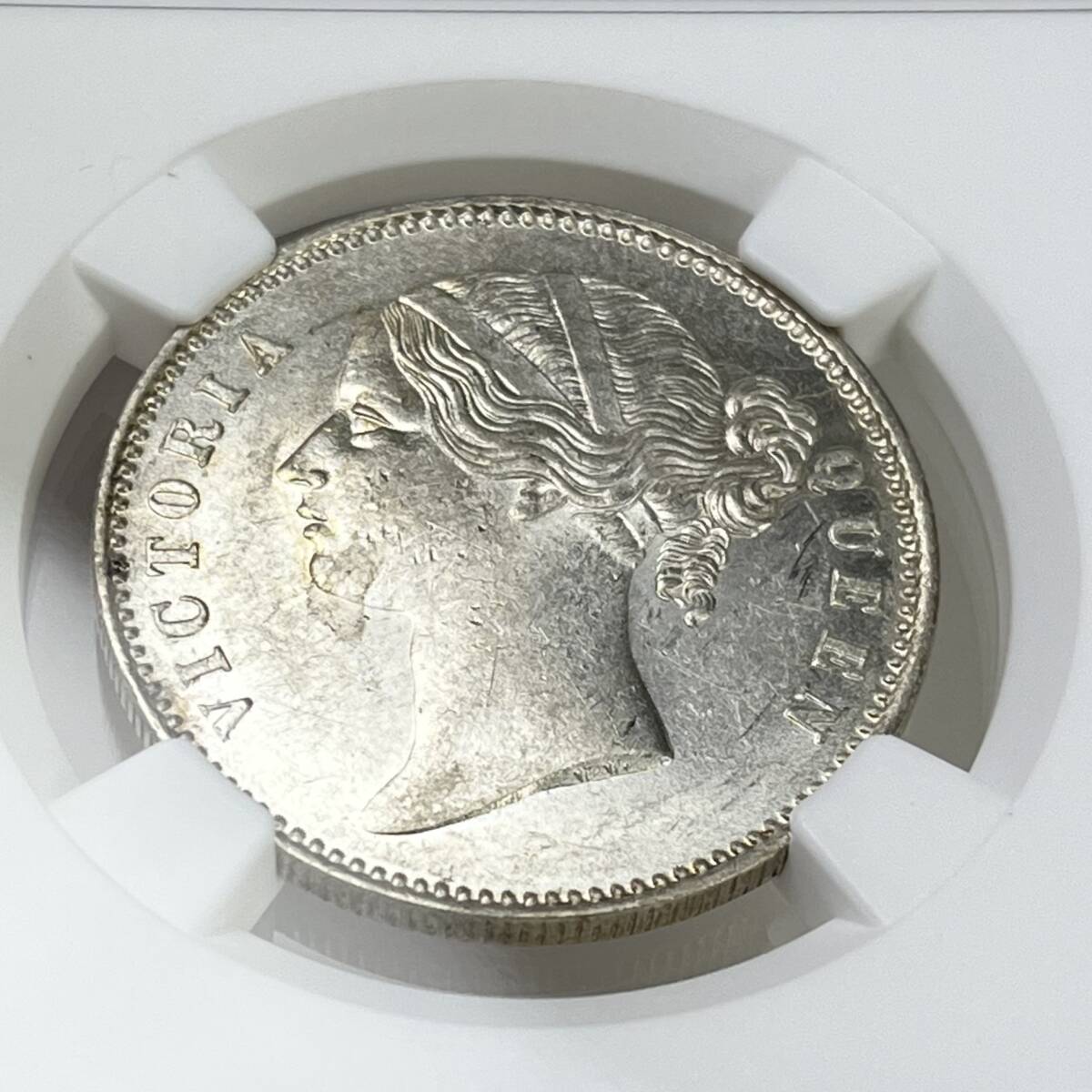 ◆1円〜 MS62 1840(B＆C) 英領インド 1ルピー 銀貨 NGC ヴィクトリア女王 ワイオン アンティークコイン 貨幣 硬貨 金貨 世界 (管理C67)の画像5