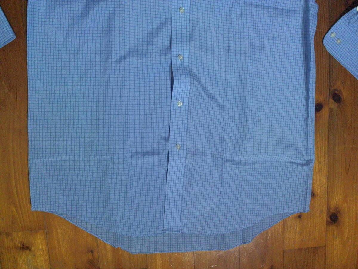 ☆☆ANTONIO SOPRANI☆長袖シャツ ブロードシャツ　カッターシャツ LL 43-84 青　チェック_画像3