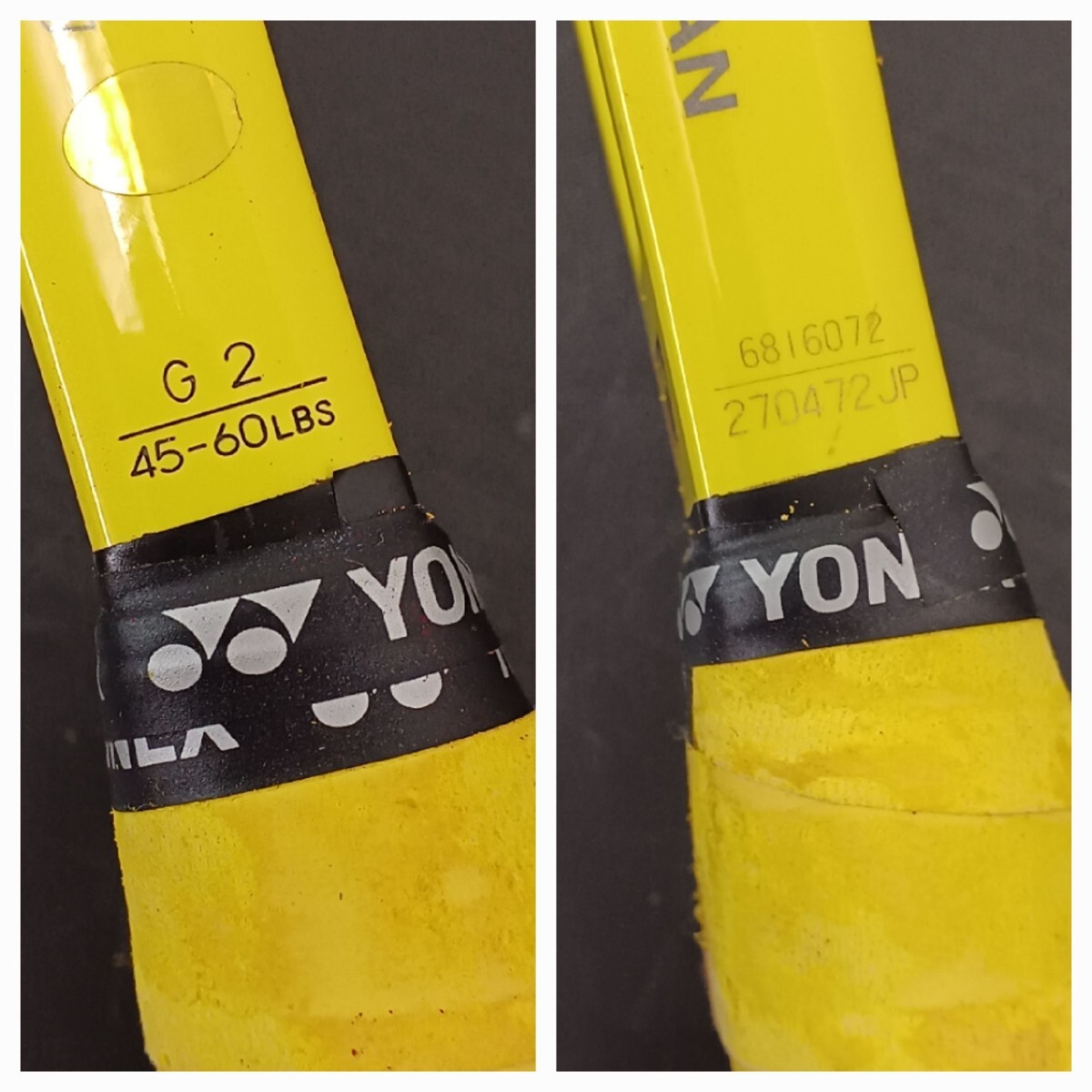 錬D★477 YONEX ヨネックス テニスラケット 2本 NEXTAGE90V/RDC001 中古 ガット有り_画像9