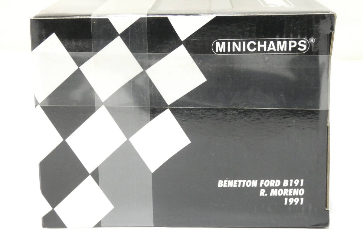 7210T/未使用★ミニチャンプス 1/18 ベネトン フォード B191 R.MORENO モレノ 1991 Minichamps Benetton Ford #19の画像7
