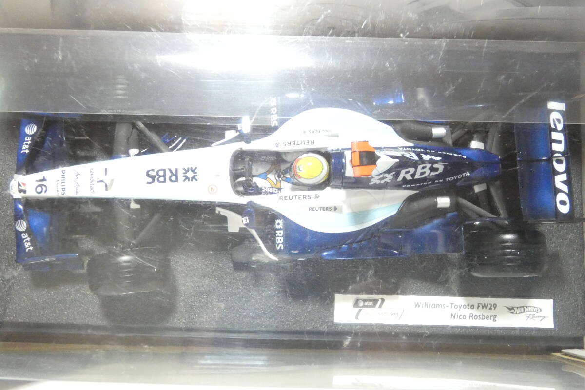 7221T/未使用★Hot Wheels ホットウィール 1/18 Williams Toyota ウィリアムズ　トヨタ FW29 N.ロズベルグ #16_画像4