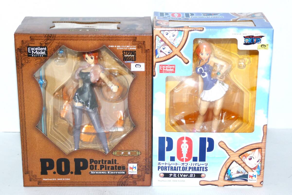 7368T/未開封★メガハウス P.O.P ワンピース STRONG EDITION ナミ＆ナミ Ver.2　フィギュア2体セット