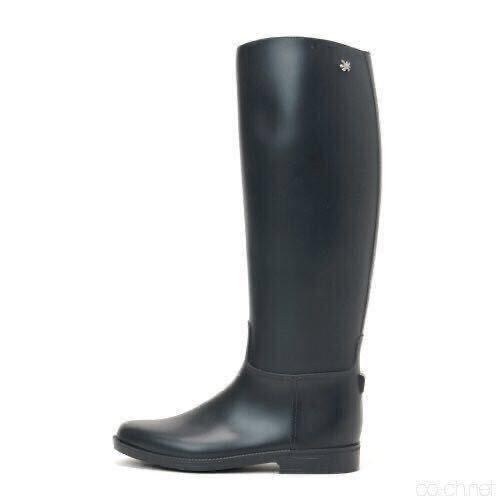 [UMOu-mo| unused with translation ]medusemete.-sFLAMBOR long rain boots boots lady's | black 37( approximately 23.5) UX000191