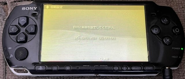 １円スタート　(ジャンク)　PSP-3000　SONY　バッテリー無　バッテリーカバー無　本体のみ　通電確認済　初期化済　黒　ブラック_画像7
