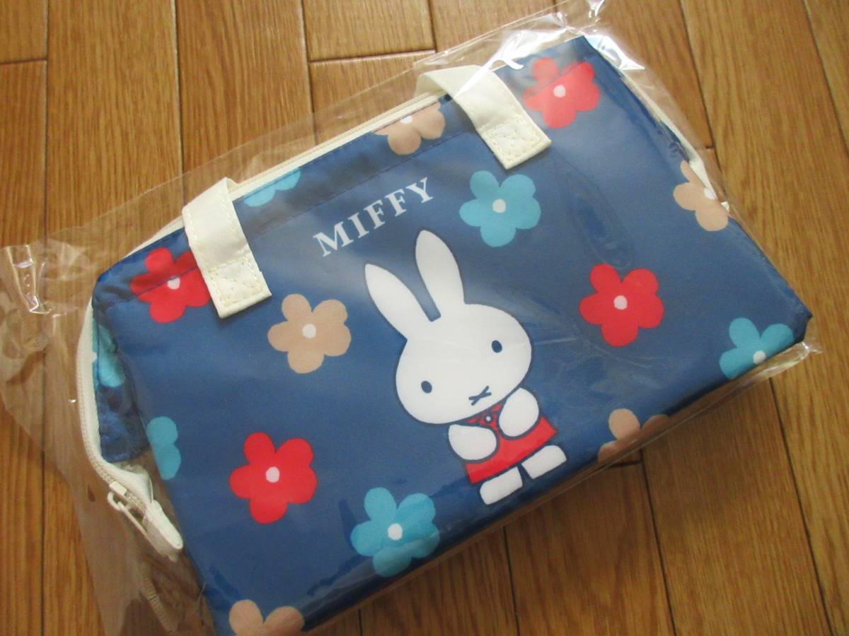 miffy ミッフィー ワイヤー入り 保冷バッグ （ブルー・フラワー） 保冷 ランチバッグ ディック・ブルーナ ランチ お弁当の画像7