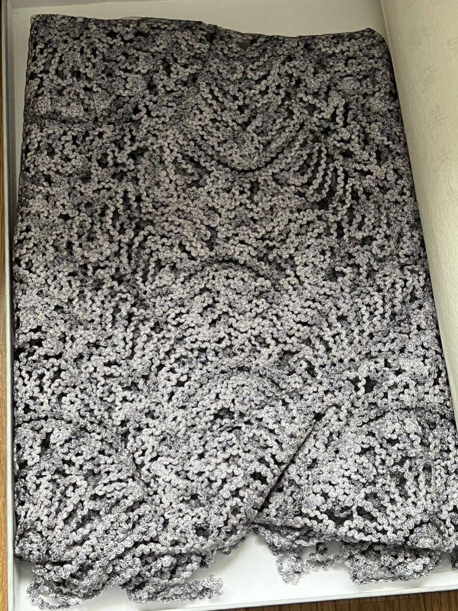 着物ショール 無月 MUGETSU 本場奄美大島 泥染絣 正絹 和装小物 定価26万円の画像2