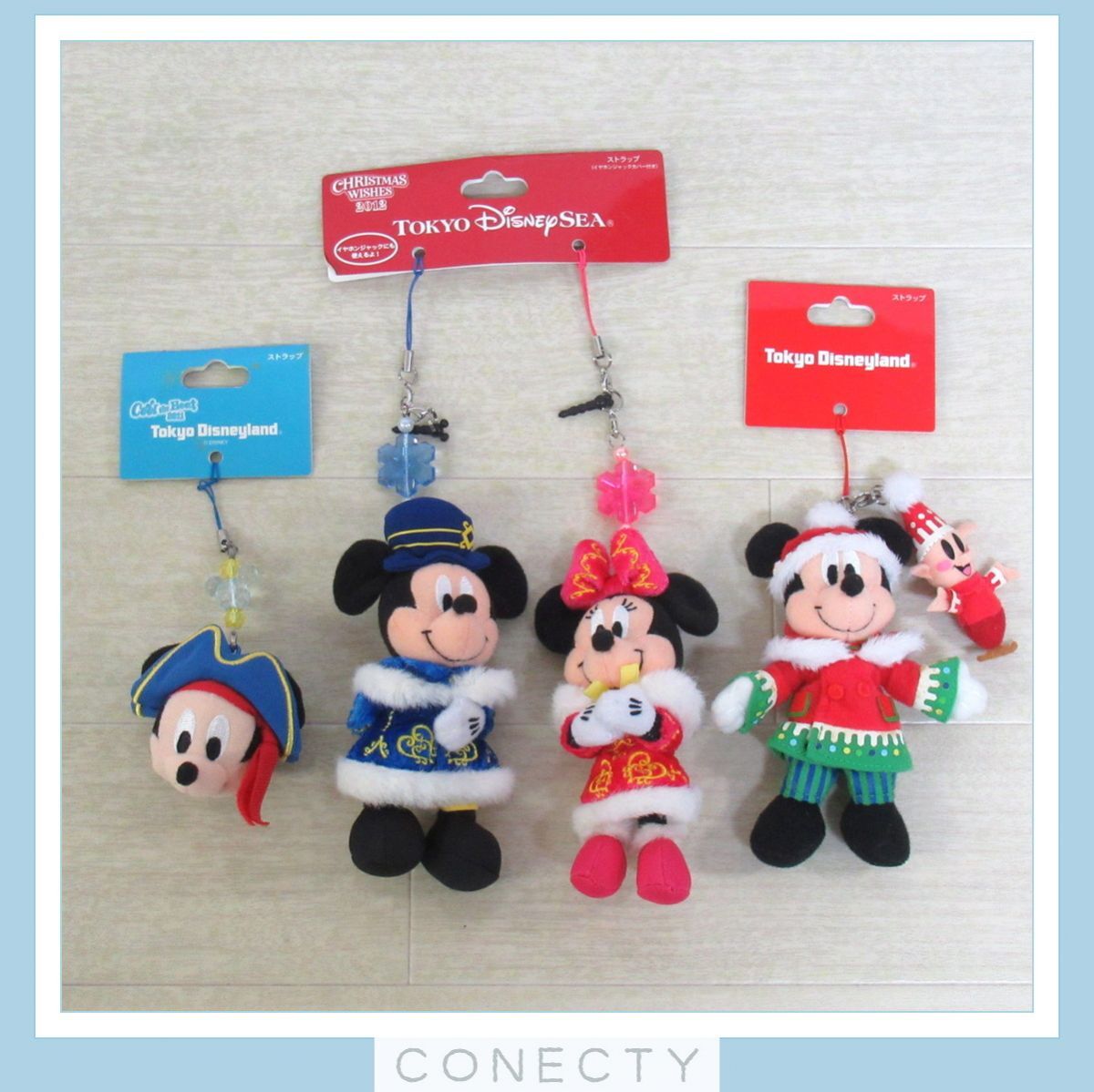  Disney TDR soft toy strap together * Mickey / minnie / Stitch / Donald [L4[S1