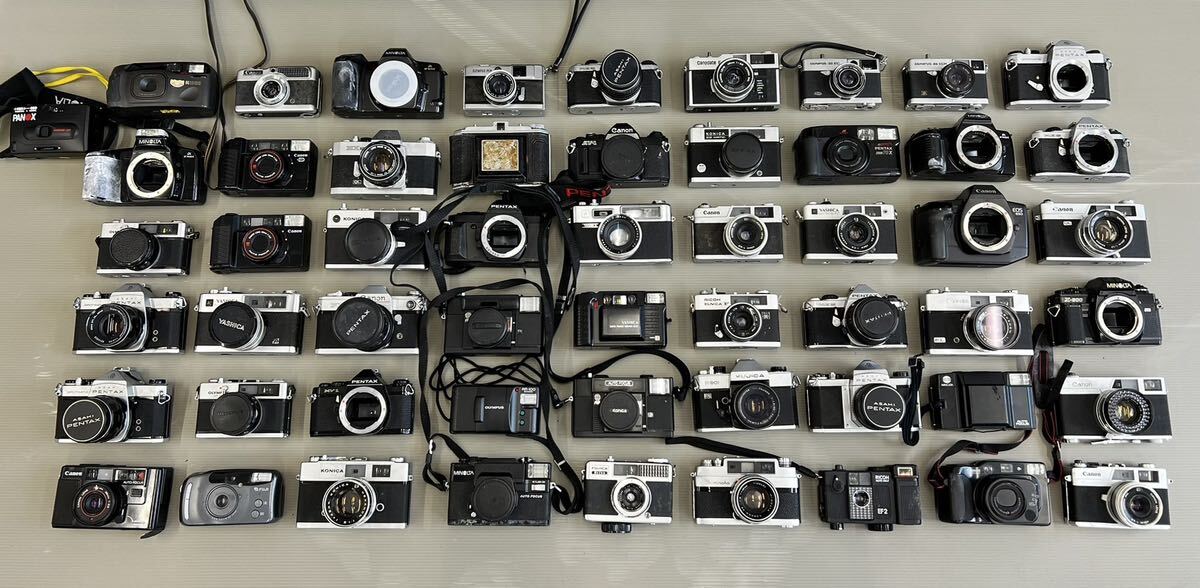 ③【カメラ約30キロまとめ売り】55台 Nikon Canon FUJIFILM PENTAX SONY Nikon OLYMPUS Konica Mamiya 一眼レフ フィルムカメラ 二眼レフ の画像1