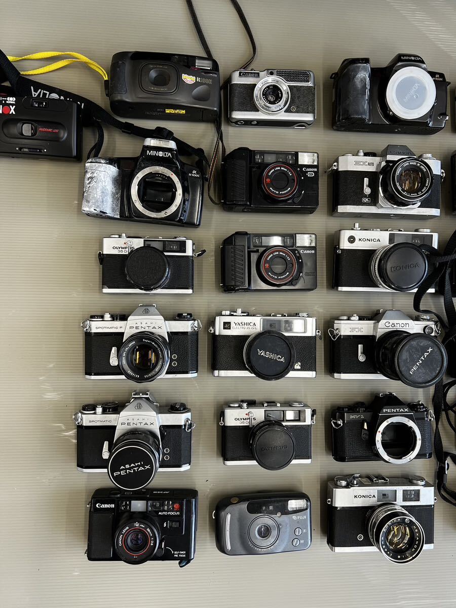 ③【カメラ約30キロまとめ売り】55台 Nikon Canon FUJIFILM PENTAX SONY Nikon OLYMPUS Konica Mamiya 一眼レフ フィルムカメラ 二眼レフ の画像2
