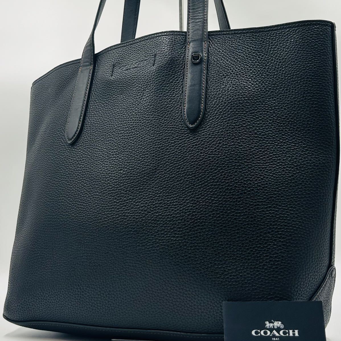 1円～【入手困難品】 定価10万円 コーチ COACH ゴッサム トートバッグ ビジネスバッグ ブリーフケース A4 2way レザー メンズ レディースの画像1