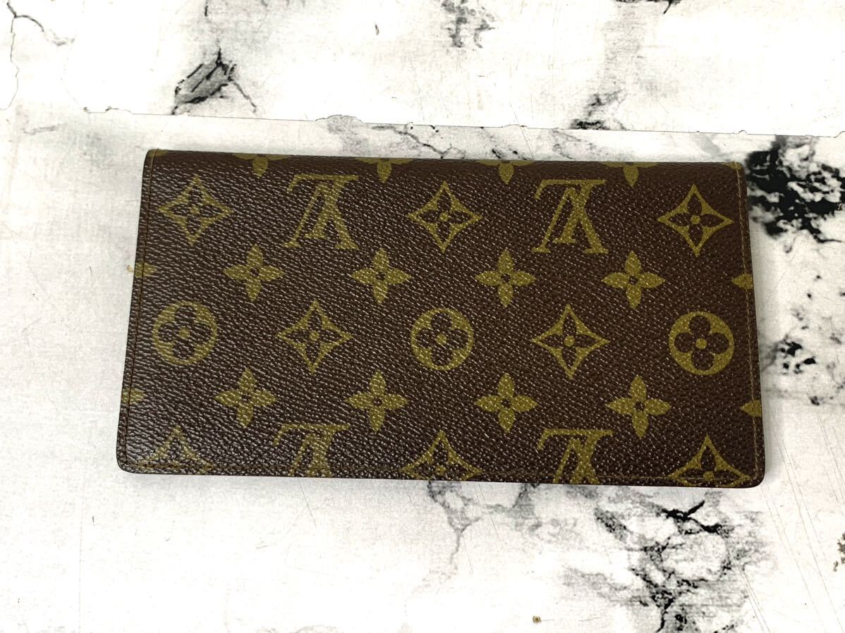 LOUIS VUITTON/ルイヴィトン モノグラム 長財布 ブラウン レザー 二つ折り_画像2