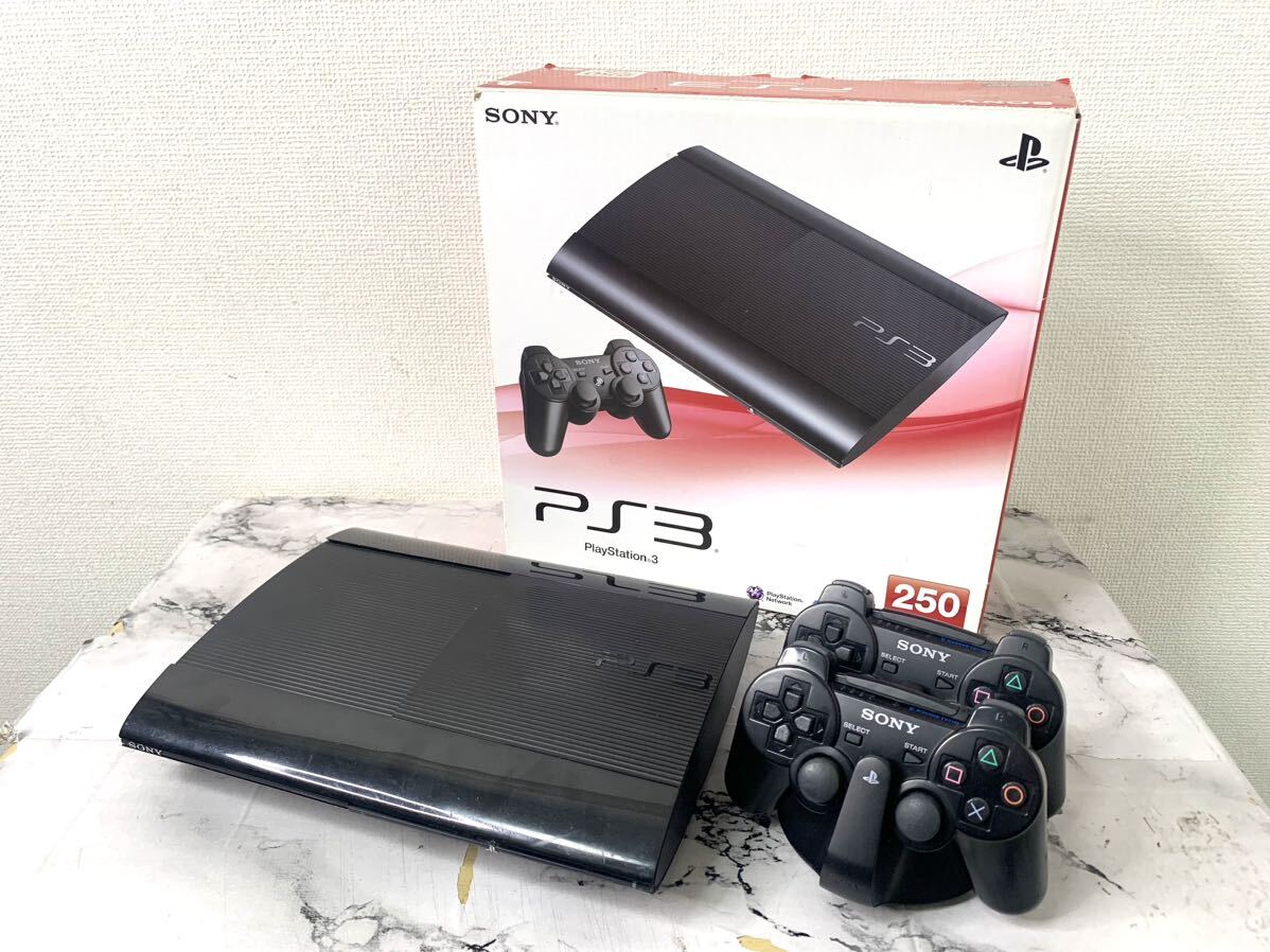 PlayStation3 プレイステーション3 CECH-4200B チャコールブラック 250GB 充電ステーション付属 PS3 本体の画像1