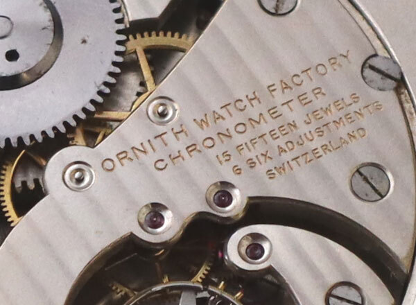 懐中時計形 手巻掛時計 CHRONOMETER ORNITH WATCH 直径約13.9cm 1104g　レトロ ジャンク品_画像7
