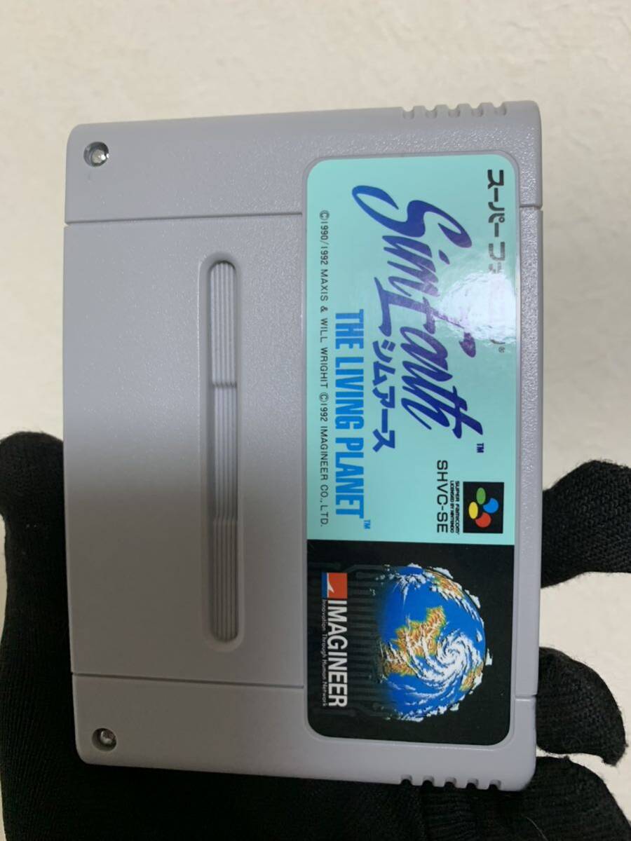 SFC スーパーファミコン SimEarthシムアース/ゲームソフト 取扱説明書紙類 外箱/レトロ/部品取り用/動作未確認/小傷汚れ等/ジャンク扱い_画像3
