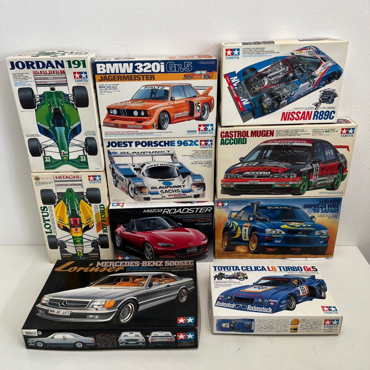 1円スタート 未使用 未組立 タミヤ 車 プラモデル 10個セット まとめ売り TAMIYA 当時物 スポーツカー レーシングカー の画像1