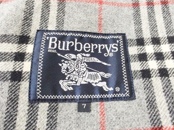 Burberrys バーバリー ウールステンカラーコート サイズ7AR グレー系の画像7