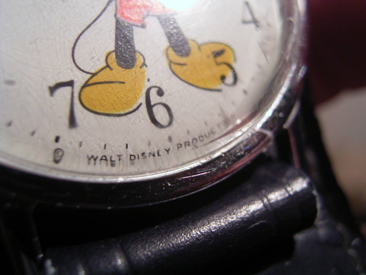 70*s TIMEX Mickey Mouse ручной завод мужской размер диаметр 33mm * Timex * Vintage бесплатная доставка 