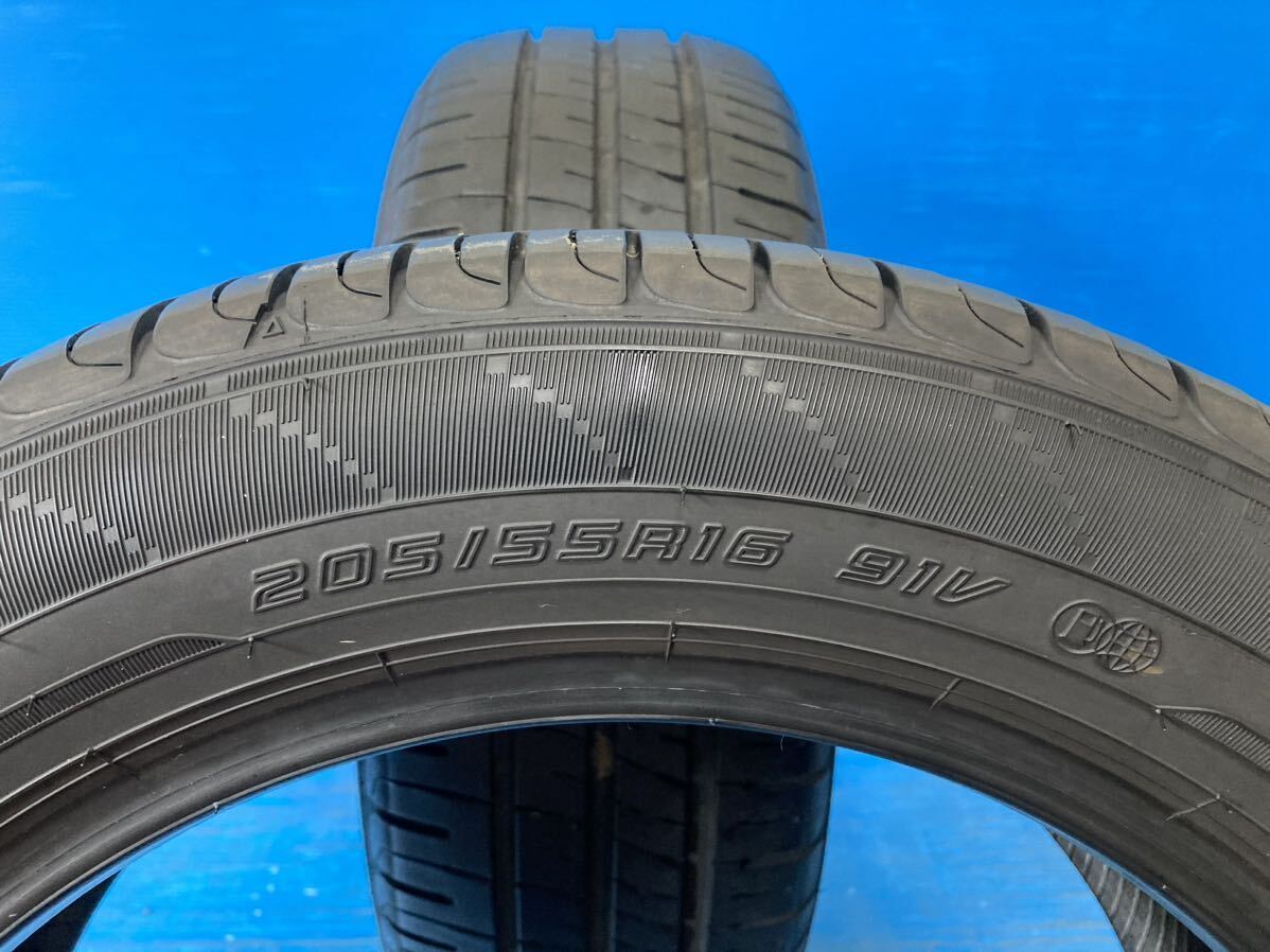 205/55R16 (91V) ダンロップ ENASAVE EC204 中古2本 2021年製 バリ溝　兵庫県引き取り可能_画像5