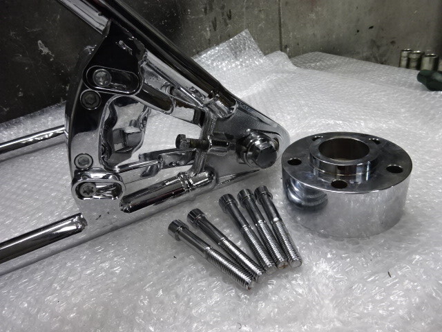 H-D original Softail 00-05 swing arm chrome Drive side brake kit inspection Harley caliper PM RSD Rick\'s FXST FLST