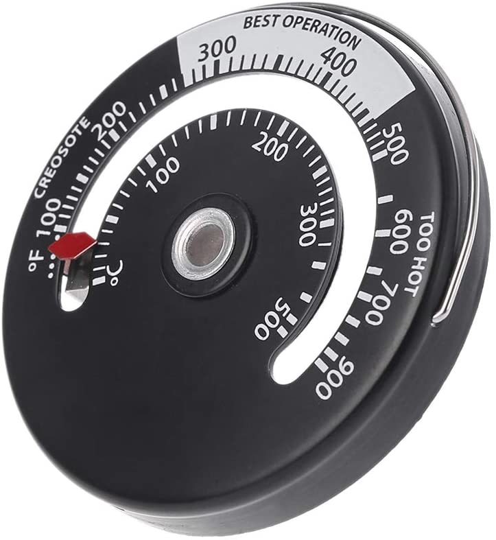 ストーブパイプ温度計, 磁気ストーブの煙道管の温度計の多燃料の木製のストーブの木製バーナーのストーブの管 薪ストーブ用 温度計の画像2