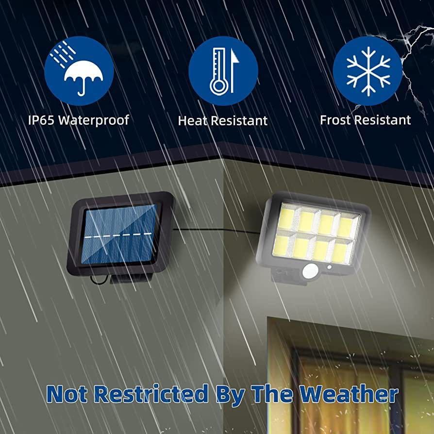 LED センサーライト 屋外 ソーラーライト太陽光発電 2個セット IP65防水 屋外ウォールライト 3つの知能モード モーションディテクタ 分離型の画像7