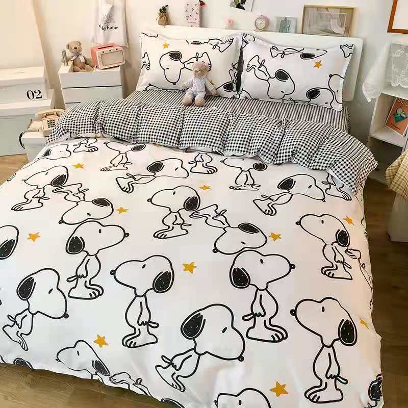  Snoopy /SNOOPY ватное одеяло / простыня / pillow кейс одиночный размер 3 позиций комплект белый 